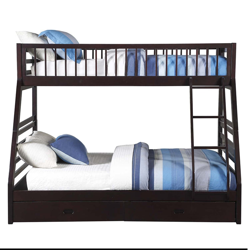 Jason Twin Xl/Queen Bunk Bed w/Storage, Espresso Finish Acme
