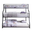 Caius II Twin/Full/Queen Bunk Bed, Gunmetal Finish Acme