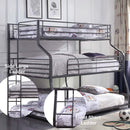 Caius II Twin/Full/Queen Bunk Bed, Gunmetal Finish Acme