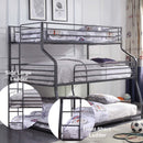 Caius II Twin/Full/Queen Bunk Bed, Gunmetal Finish Acme