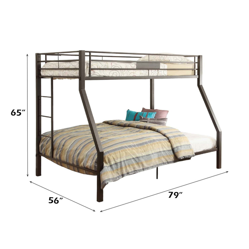 Limbra Twin/Full Bunk Bed, Sandy Brown Finish Acme