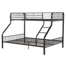Caius Twin Xl/Queen Bunk Bed, Gunmetal Finish Acme