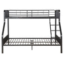 Caius Twin Xl/Queen Bunk Bed, Gunmetal Finish Acme