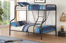 Cairo Twin/Full Bunk Bed, Sandy Black Finish Acme