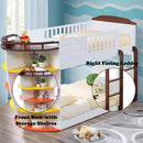 Neptune Twin/Twin Bunk Bed, White & Chocolate Finish Acme