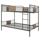 Brantley Double Queen Bunk Bed, Sandy Black & Dark Bronze Hand-Brushed Finish Acme