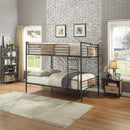 Brantley Double Queen Bunk Bed, Sandy Black & Dark Bronze Hand-Brushed Finish Acme