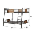 Brantley Full XL/Queen Bunk Bed, Sandy Black & Dark Bronze Acme