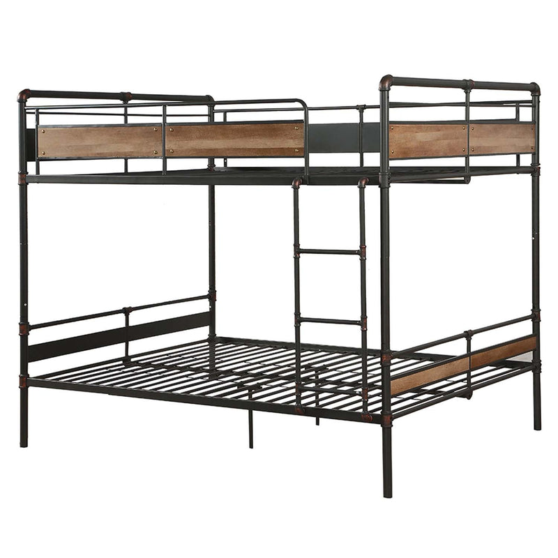 Brantley II Double Queen Bunk Bed, Sandy Black & Dark Bronze Acme