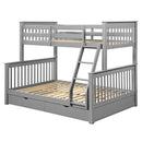 Haley II Twin/Full Bunk Bed w/Storage, Gray Finish Acme