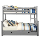 Haley II Twin/Full Bunk Bed w/Storage, Gray Finish Acme