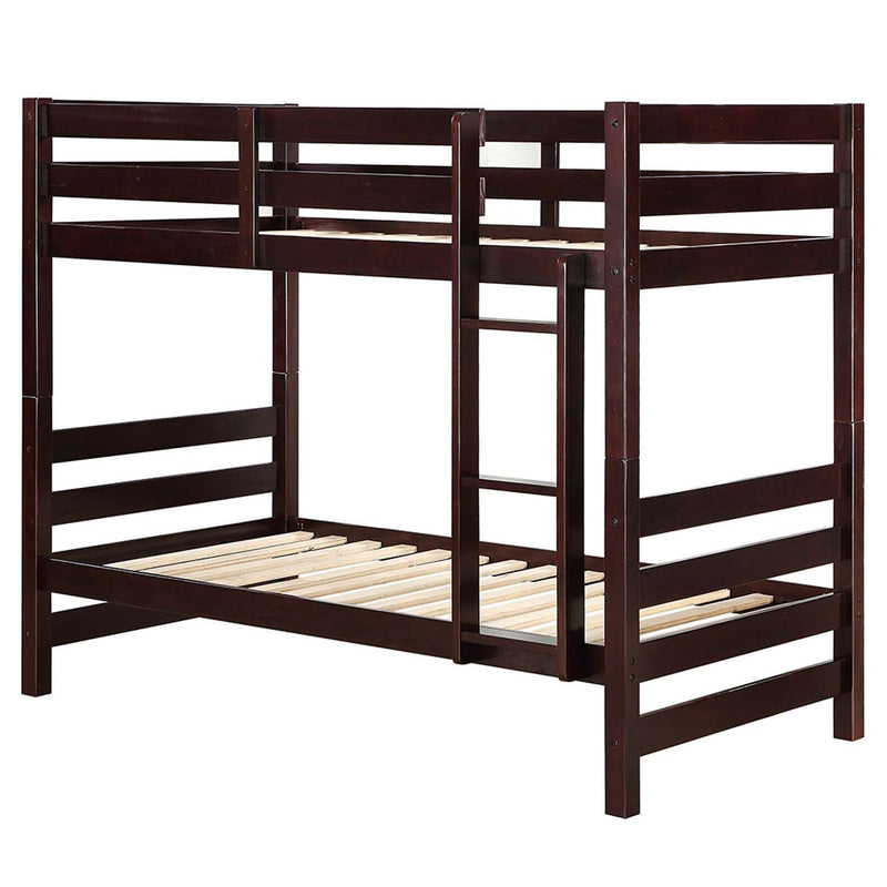 Ronnie Twin/Twin Bunk Bed, Espresso Finish Acme