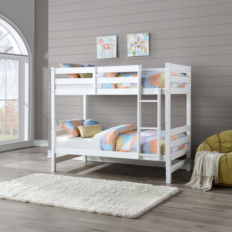 Ronnie Twin/Twin Bunk Bed, White Finish Acme