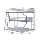 Caius II Full/Twin/Queen Bunk Bed, Silver Finish Acme