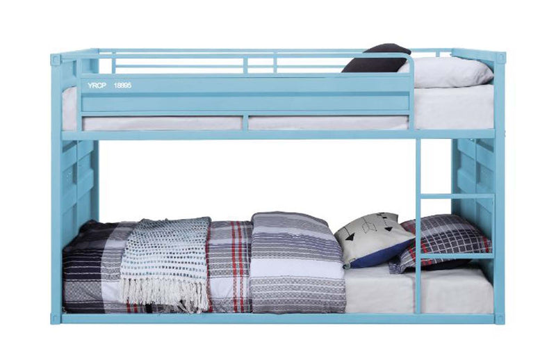 Cargo Twin/Twin Bunk Bed, Aqua Finish Acme