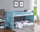 Cargo Twin/Twin Bunk Bed, Aqua Finish Acme
