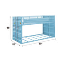 Cargo Twin/Twin Bunk Bed, Aqua Finish Acme