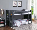 Cargo Twin/Twin Bunk Bed, Gunmetal Finish Acme