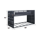 Cargo Twin/Twin Bunk Bed, Gunmetal Finish Acme