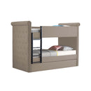 Romana II Twin/Twin Bunk Bed w/Trundle, Beige Fabric Finish Acme