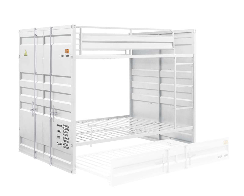 Cargo Full/Full Bunk Bed, White Finish Acme