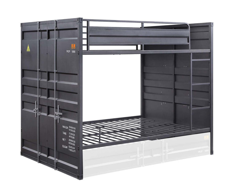 Cargo Full/Full Bunk Bed, Gunmetal Finish Acme