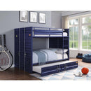 Cargo Full/Full Bunk Bed, Blue Finish Acme