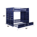 Cargo Full/Full Bunk Bed, Blue Finish Acme