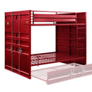 Cargo Full/Full Bunk Bed, Red Finish Acme