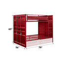 Cargo Full/Full Bunk Bed, Red Finish Acme