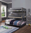 Cargo Twin/Twin/Full Bunk Bed, Gunmetal Finish Acme