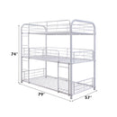 Cairo Triple Full Bunk Bed, White Finish Acme