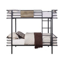 Deliz Twin/Twin Bunk Bed, Gunmetal Finish Acme