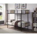 Deliz Twin/Twin Bunk Bed, Gunmetal Finish Acme