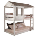 Darlene Twin/Twin Bunk Bed, Rustic White Finish Acme