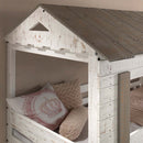 Darlene Twin/Twin Bunk Bed, Rustic White Finish Acme