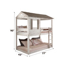 Darlene Twin/Twin Bunk Bed, Rustic White Finish Acme