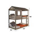 Darlene Twin/Twin Bunk Bed, Rustic Gray Finish Acme