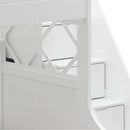 Meyer Twin/Full Bunk Bed w/Storage, White Finish Acme