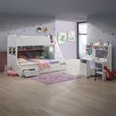 Meyer Twin/Full Bunk Bed w/Storage, White Finish Acme