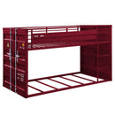 Cargo Twin/Twin Bunk Bed, Red Finish Acme