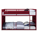 Cargo Twin/Twin Bunk Bed, Red Finish Acme