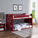 Cargo Twin/Twin Bunk Bed, Red Finish Acme