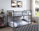 Cordelia Twin/Twin Bunk Bed, Antique Oak, Sandy Black & Dark Bronze Acme