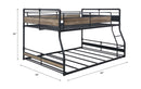 Cordelia Full/Queen Bunk Bed, Antique Oak, Sandy Black & Dark Bronze Acme