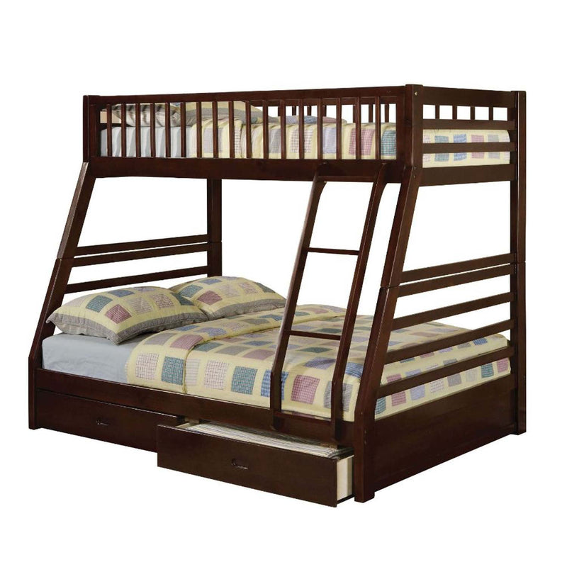 Jason Twin/Full Bunk Bed, Espresso Finish Acme