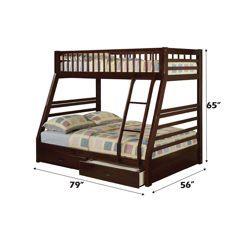 Jason Twin/Full Bunk Bed, Espresso Finish Acme