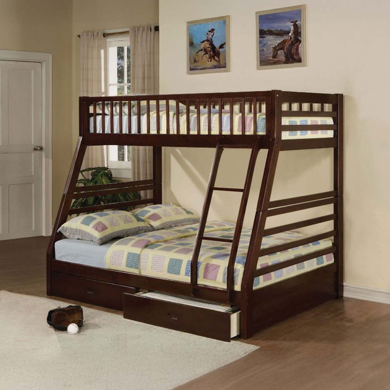 Jason Twin/Full Bunk Bed, Espresso Finish Acme