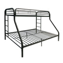 Tritan Twin XL/Queen Bunk Bed, Black Finish Acme