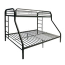 Tritan Twin/Full Bunk Bed, Black Finish Acme